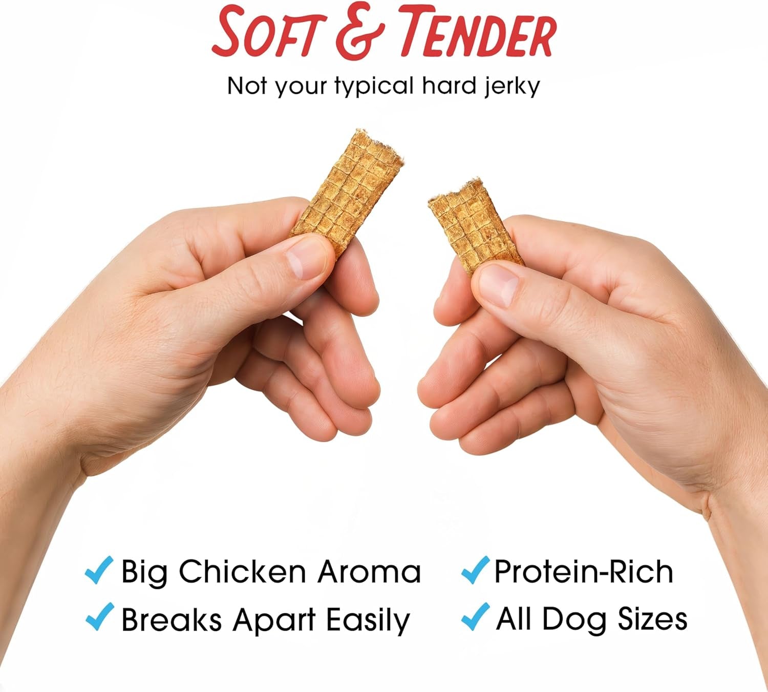 Dogs Love Chicken Jerky Dog Treats, Premium Two-Ingredient Dog Jerky with Usa-Raised Chicken, 3-Pound Bag