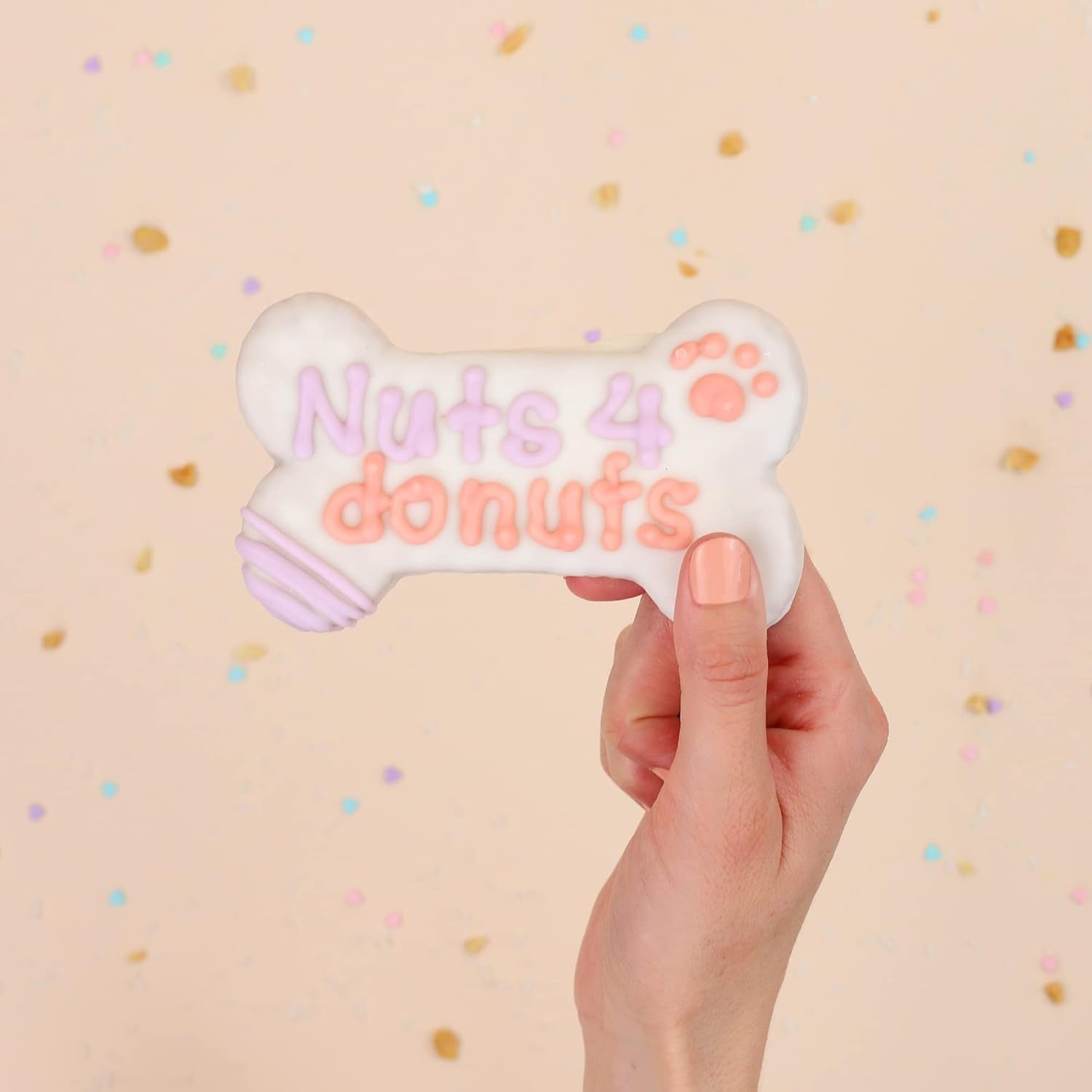 Dog Cookie Box | Handmade Hand-Decorated Dog Treats | Dog Gift Box Made with Locally Sourced Ingredients (Doggie Donut)