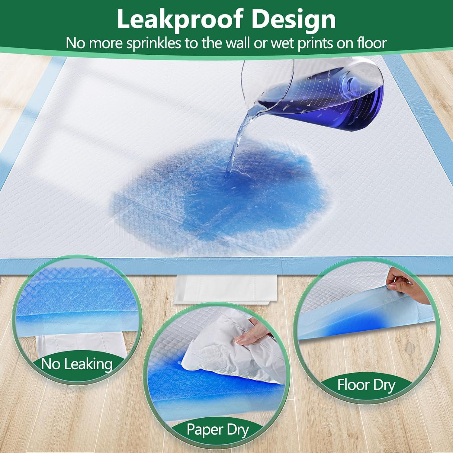 XXL 30"X36" Thicken 6 Layers Ultra Absorbency Dog Pee Pad Extra Large 3S Quick Dry Leakproof Pee Pads for Dogs, Cats, Rabbits Pets