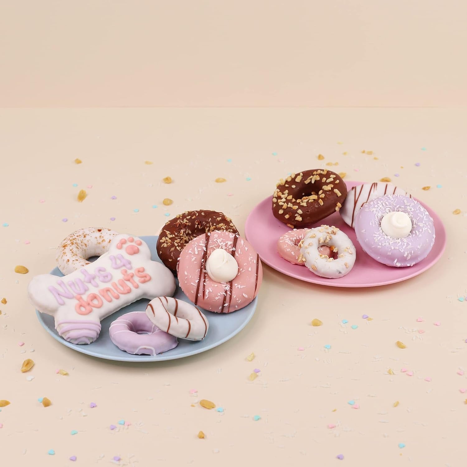 Dog Cookie Box | Handmade Hand-Decorated Dog Treats | Dog Gift Box Made with Locally Sourced Ingredients (Doggie Donut)