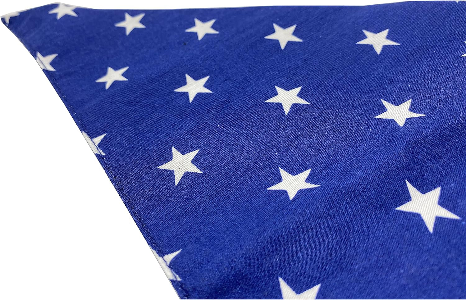 4Th of July Dog Bandanas 2 Pack, Reversible American Flag Pet Scarf for Boy and Girl, Premium Durable Fabric, Patriotic Bandana for Small and Medium Dogs (Small)
