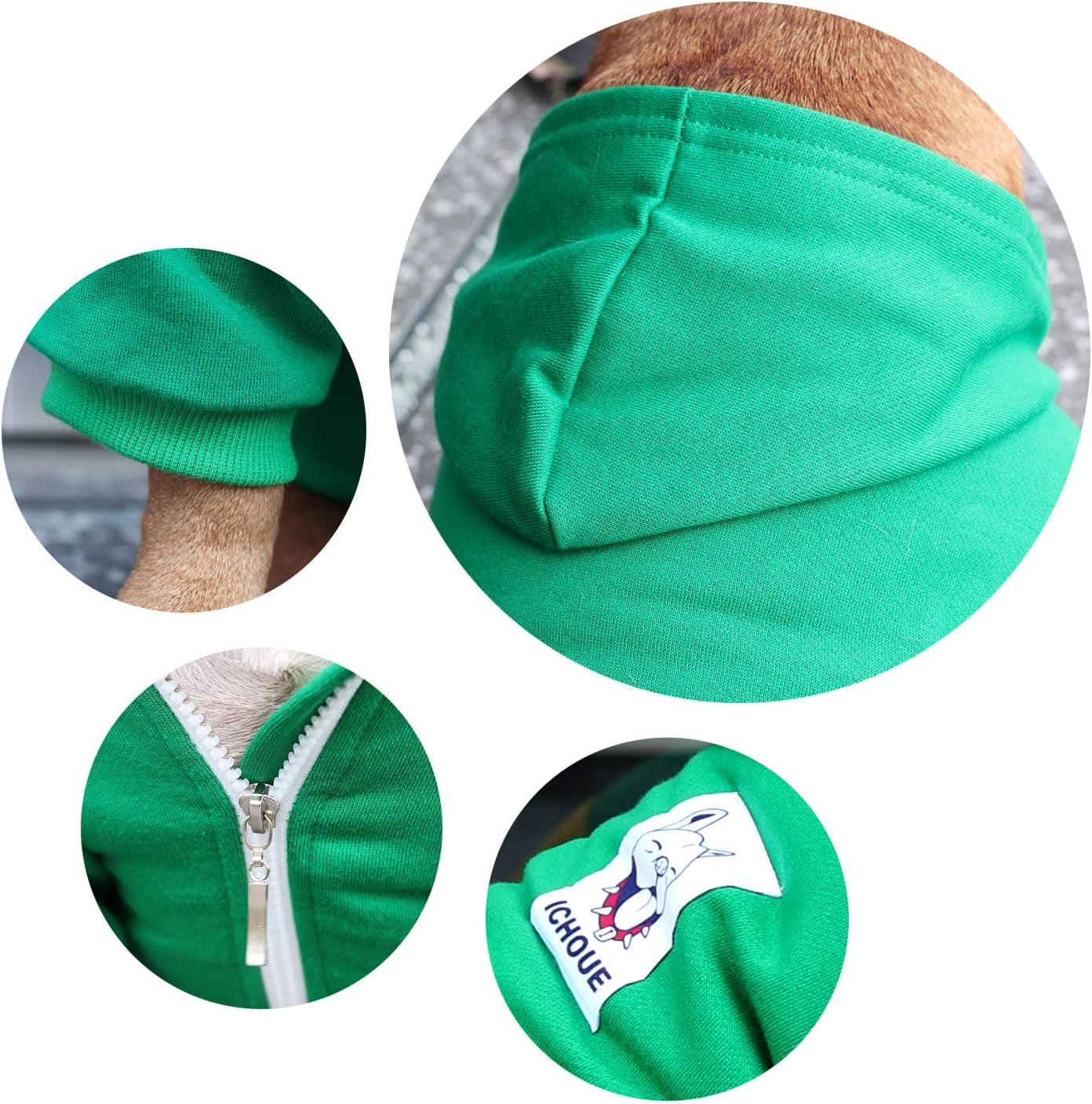 French Bulldog Frenchie Clothes Hoodies for Dogs Pug English Boston Terrier Bully Pitbull Corgi Sweatshirt Sweater Clothing - Green/Large Plus